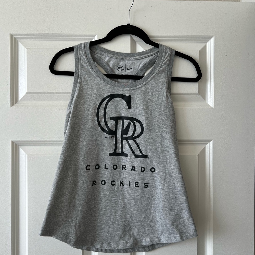 Nike Colorado Rockies Gray Dri-FIT Athletic Tank Top